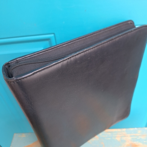 Leather Binder Daytimer Journal Day Planner Zipper Notebook Holder Folder Attach - Picture 16 of 16